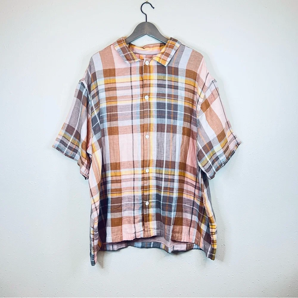 Levi’s Men’s Short Sleeve Slouchy Plaid Button Up Shirt Size L,XL NWT